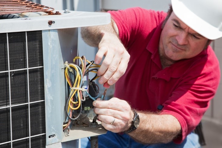 Contractor hooking up A/C Wires