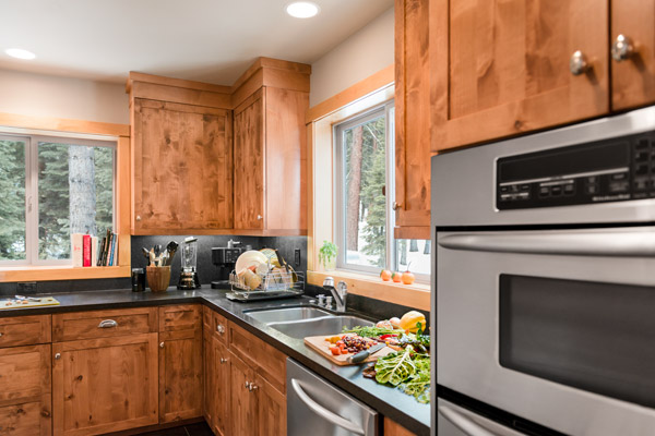 Kitchen Featuring Stainless Electric Double Wall Oven