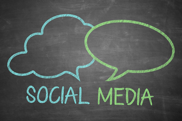 Social Media Chalkboard Sign
