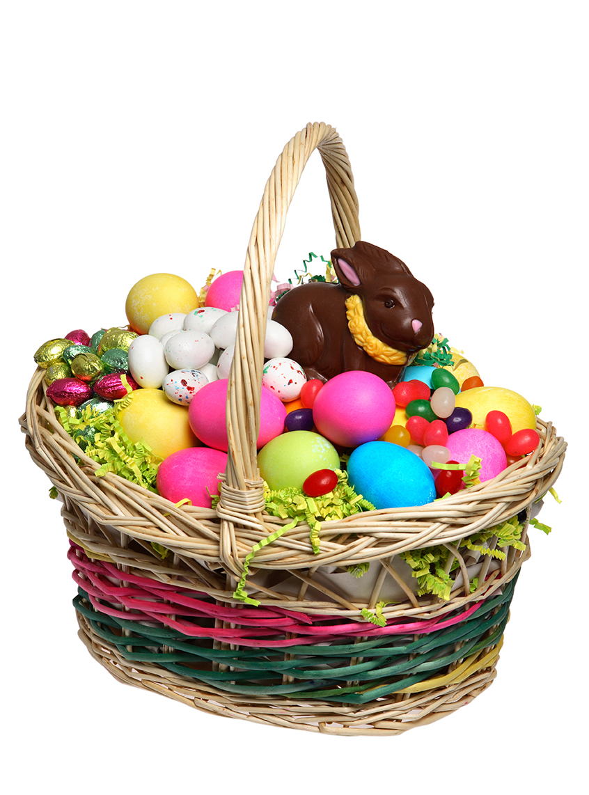 Easter basket with goodies