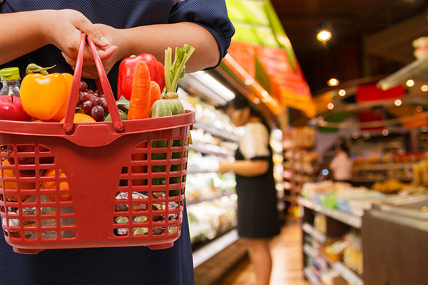 Grocery store basket