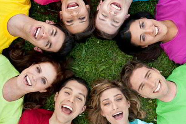 Group of friends laughing