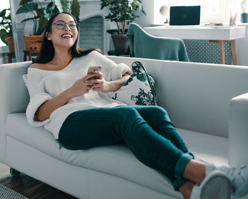 Person on a couch