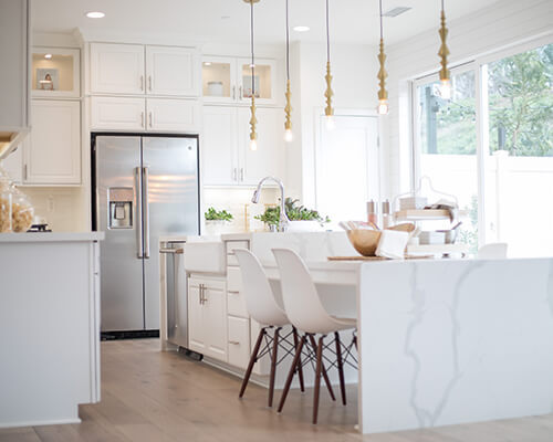 Modern white kitchen